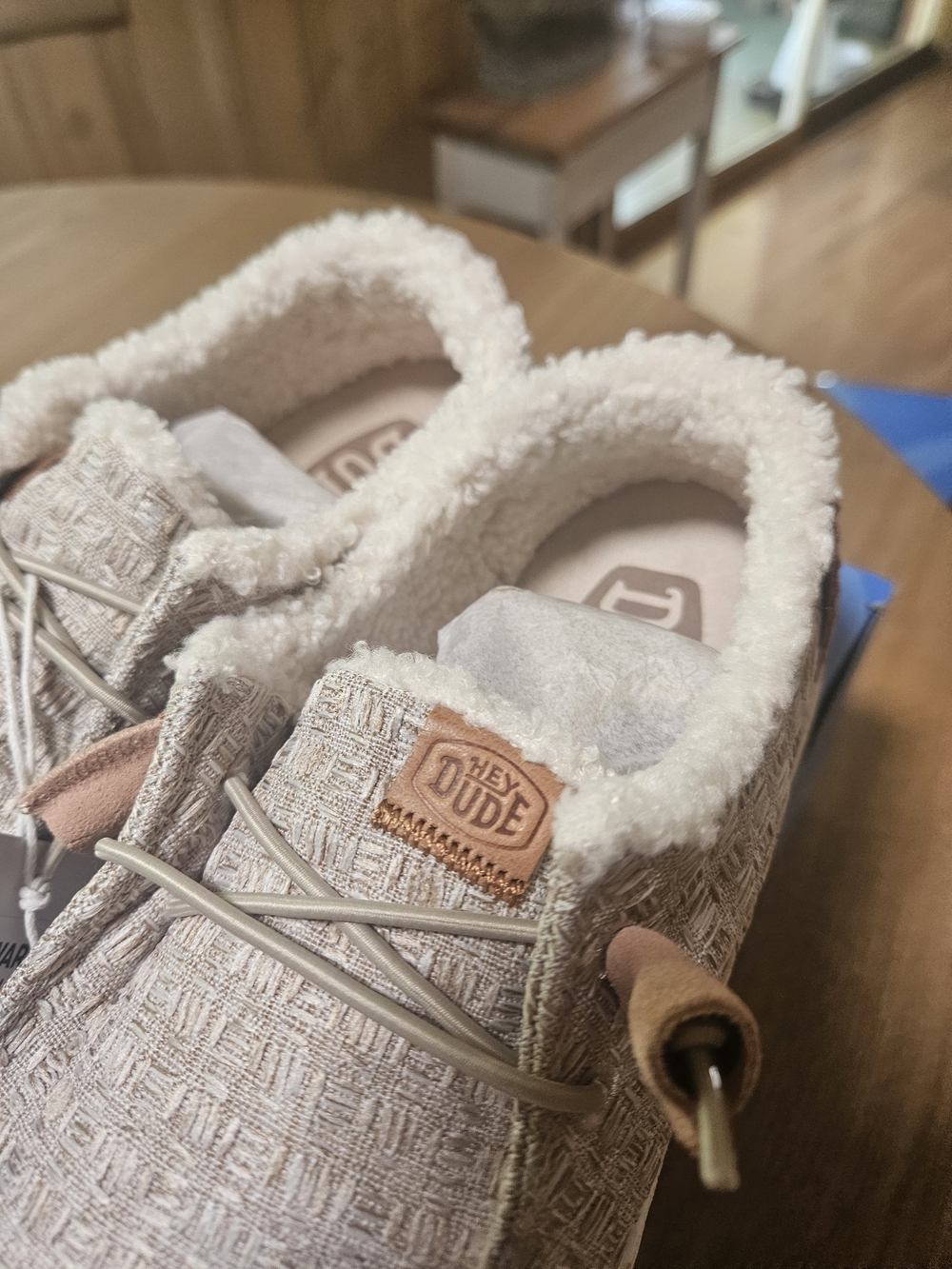 Hey Dude Women' Wendi Warmth Cozy Slip-On Shoes - Beige - Picture 4 of 6